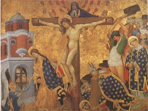 Henri Bellechose Christ on the Cross with the Martyrdom (mk05) oil painting picture